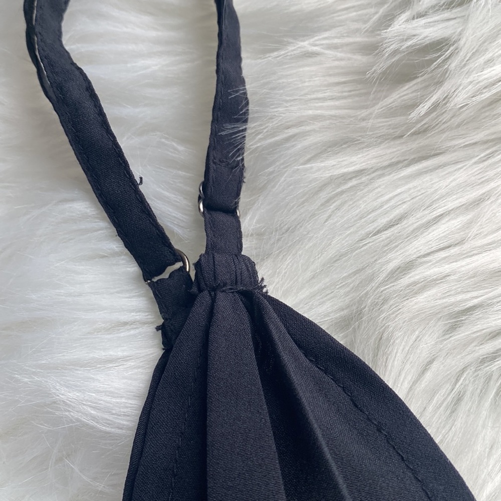 Free People One Black Silky Tank Top w/adjustable straps - Picture 7 of 9